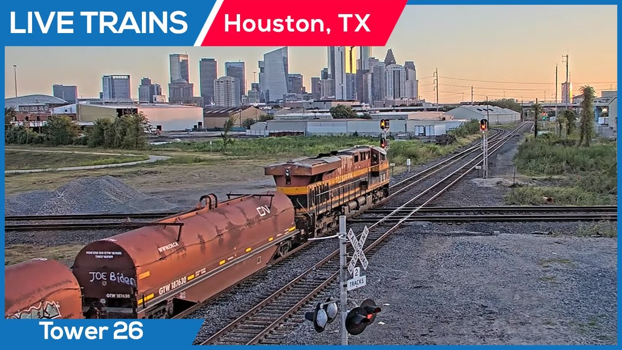 🔴 LIVE Trains Railcam | Houston, Texas (Tower 26) PTZ