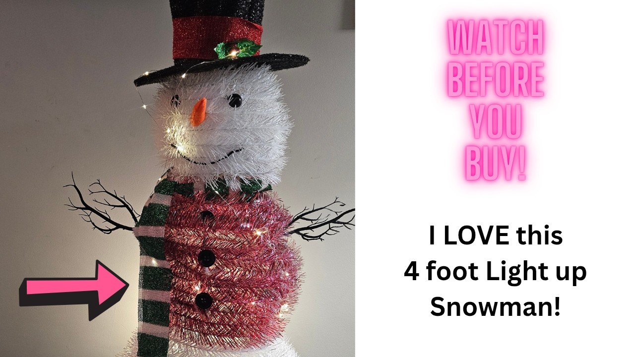 My Review on this NEXSTRON 4ft Snowman Light  gifted  video