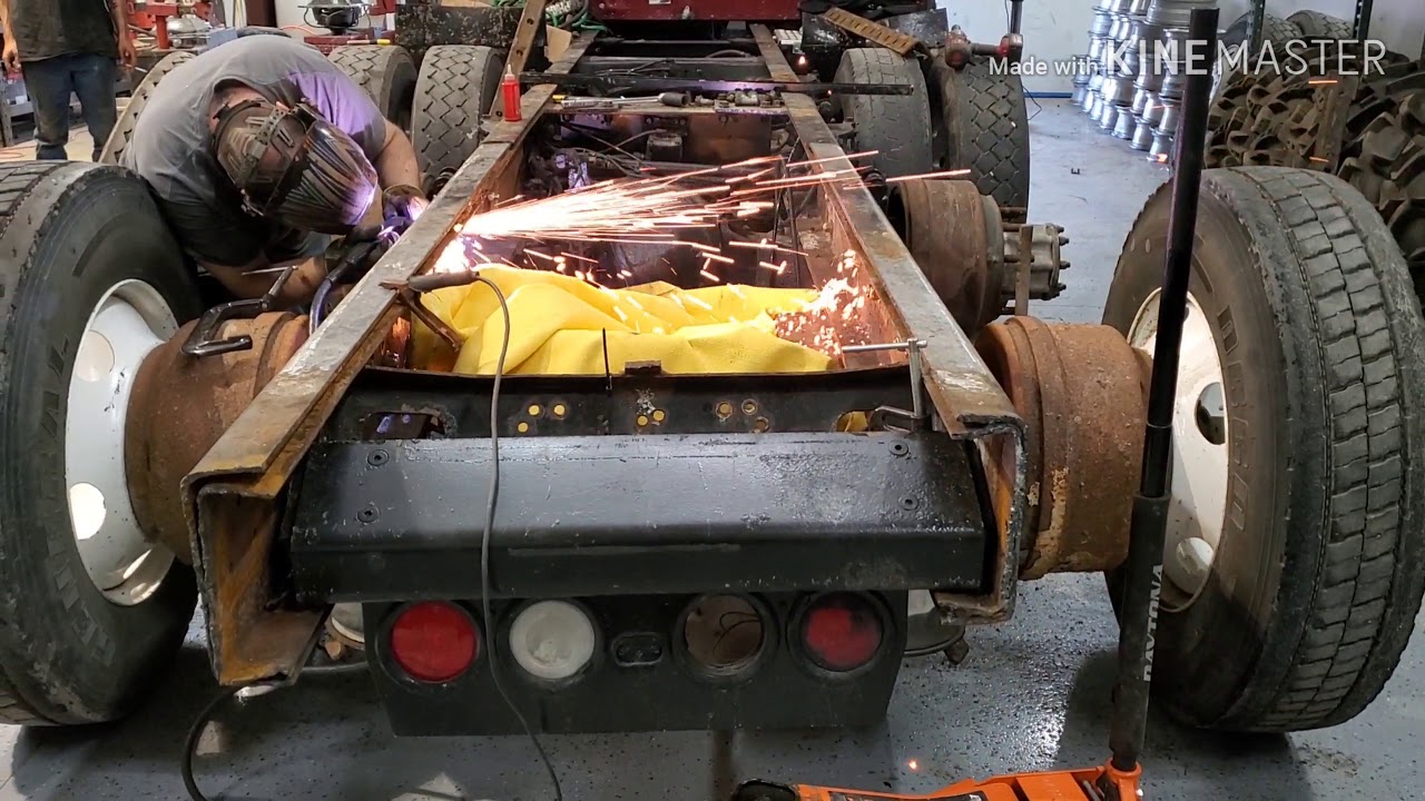 Kenworth frame stretch, add a drop axle