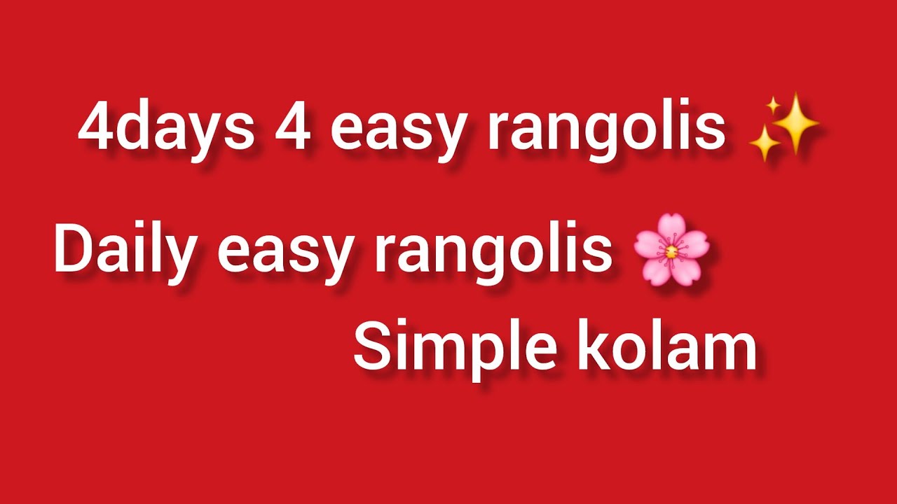 4 days 4easy rangolis ✨simple rangoli disign ✨letest muggulu 🌸simple dots rangolis 💥