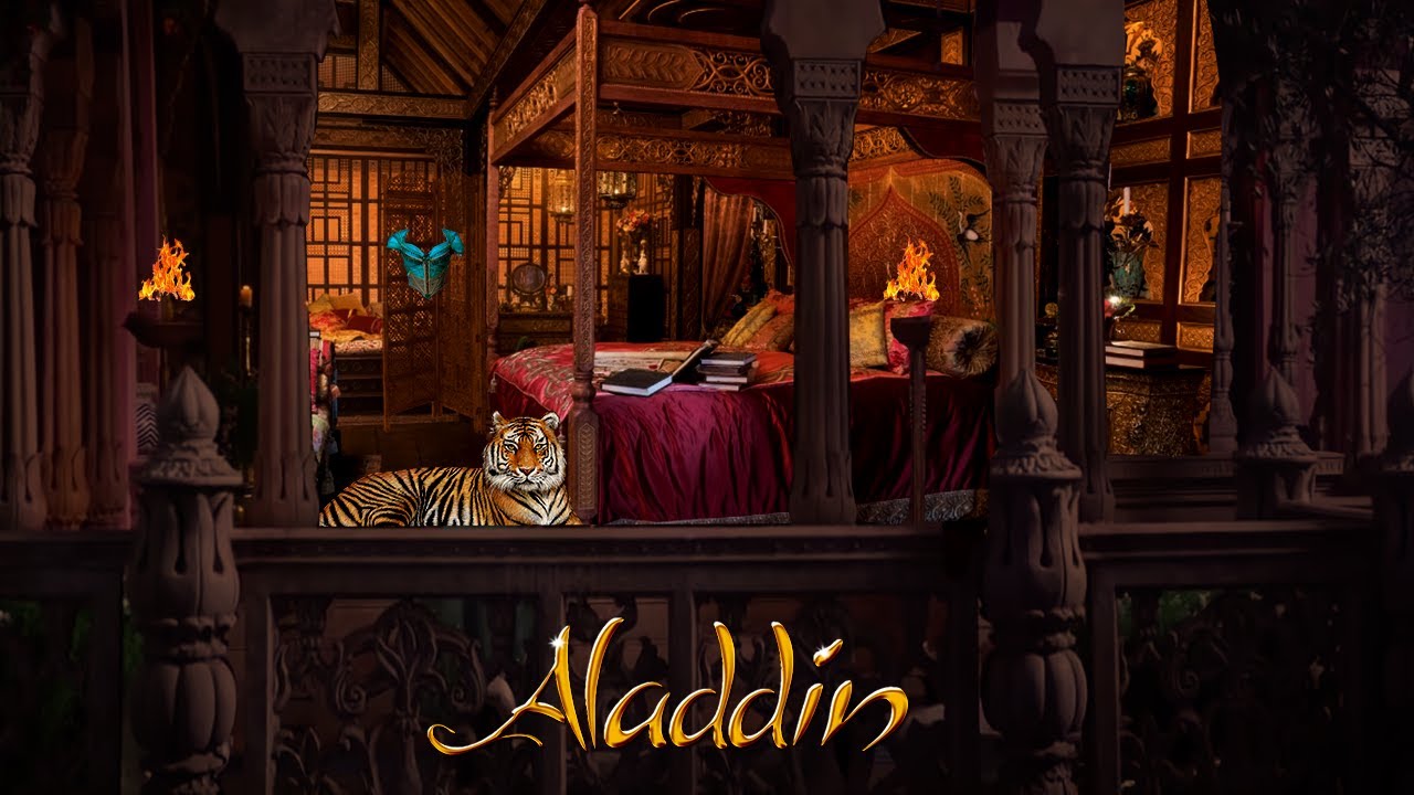 Aladdin Inspired Ambience  🧞‍♂️ Princess Jasmine's balcony| Arabian castle Harvest celebration 🐅✨