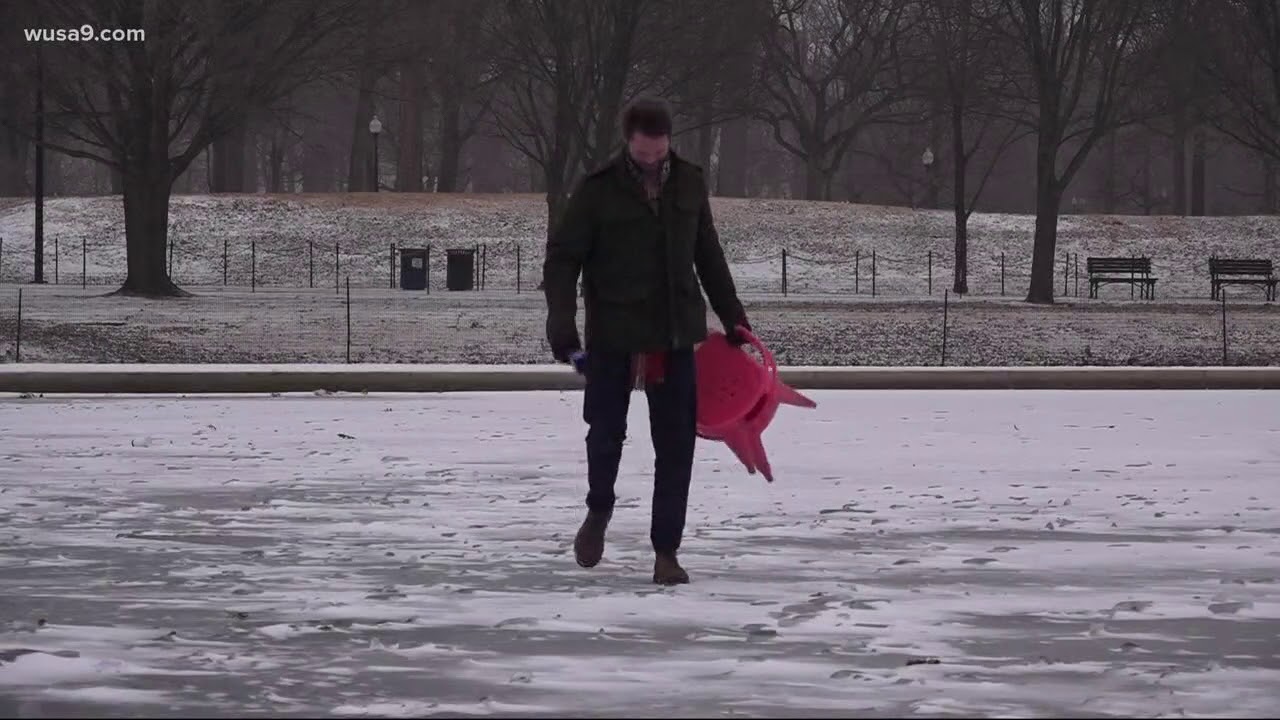 What could go wrong with a frozen Reflecting Pool?