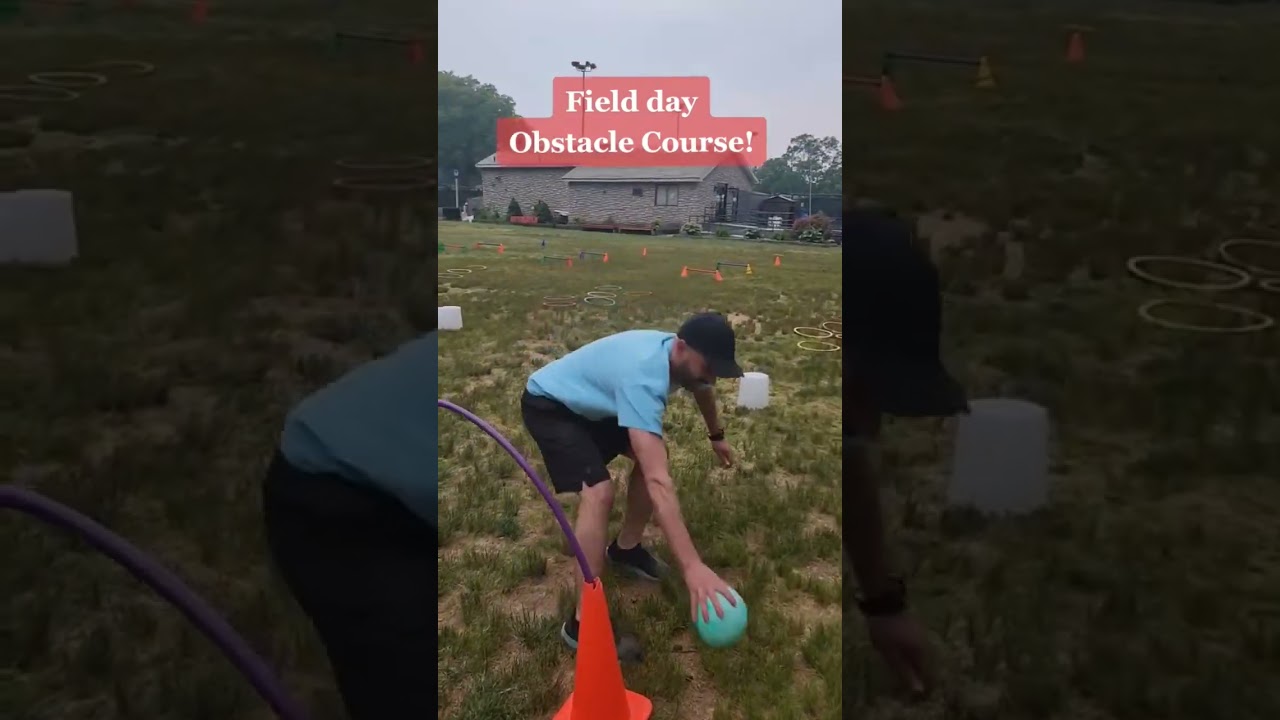 Field Day Obstacle Course! #physicaleducation #physed #pe #shorts