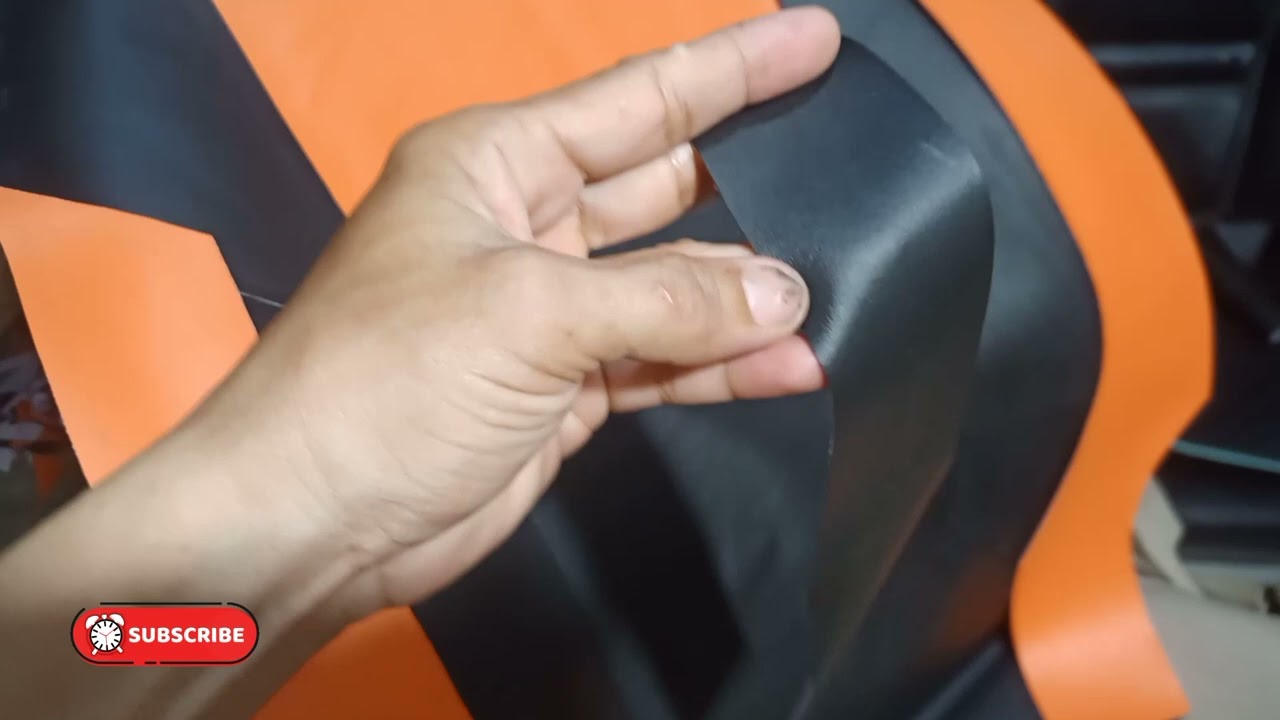 perfect tutorial for beginners back rest cover in leather with zipper lock #jeffersonofficialchannel