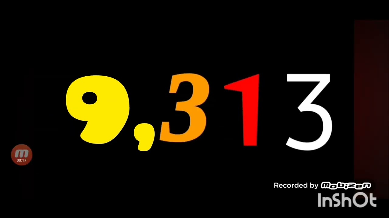 Numbers 0 to 1 Million with sound