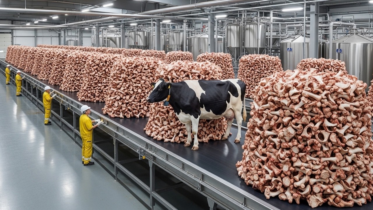 Cómo Toneladas de Huesos de Vaca Podridos se Hierven en Polvo 'Superfood' de $80