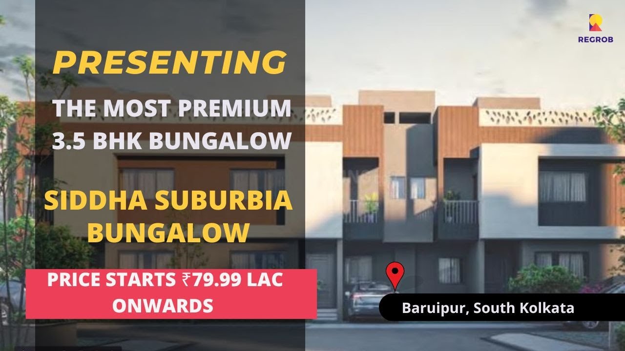 Siddha Suburbia Bungalow |☎+91-7604092445 | 3.5 BHK Bungalow For Sale in Baruipur Kolkata #bungalow