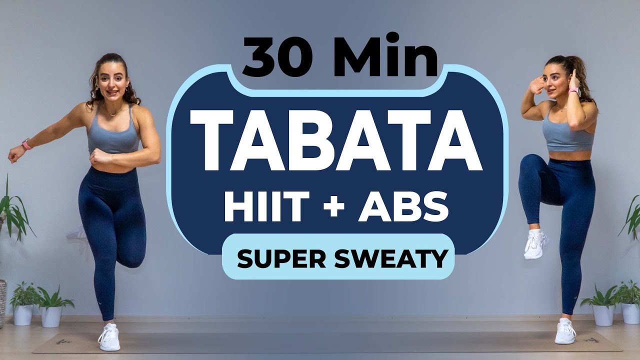 30 MINUTES TABATA HIIT AND ABS - SWEATY CARDIO - NO EQUIPMENT - NO REPEAT - WITH COOL DOWN
