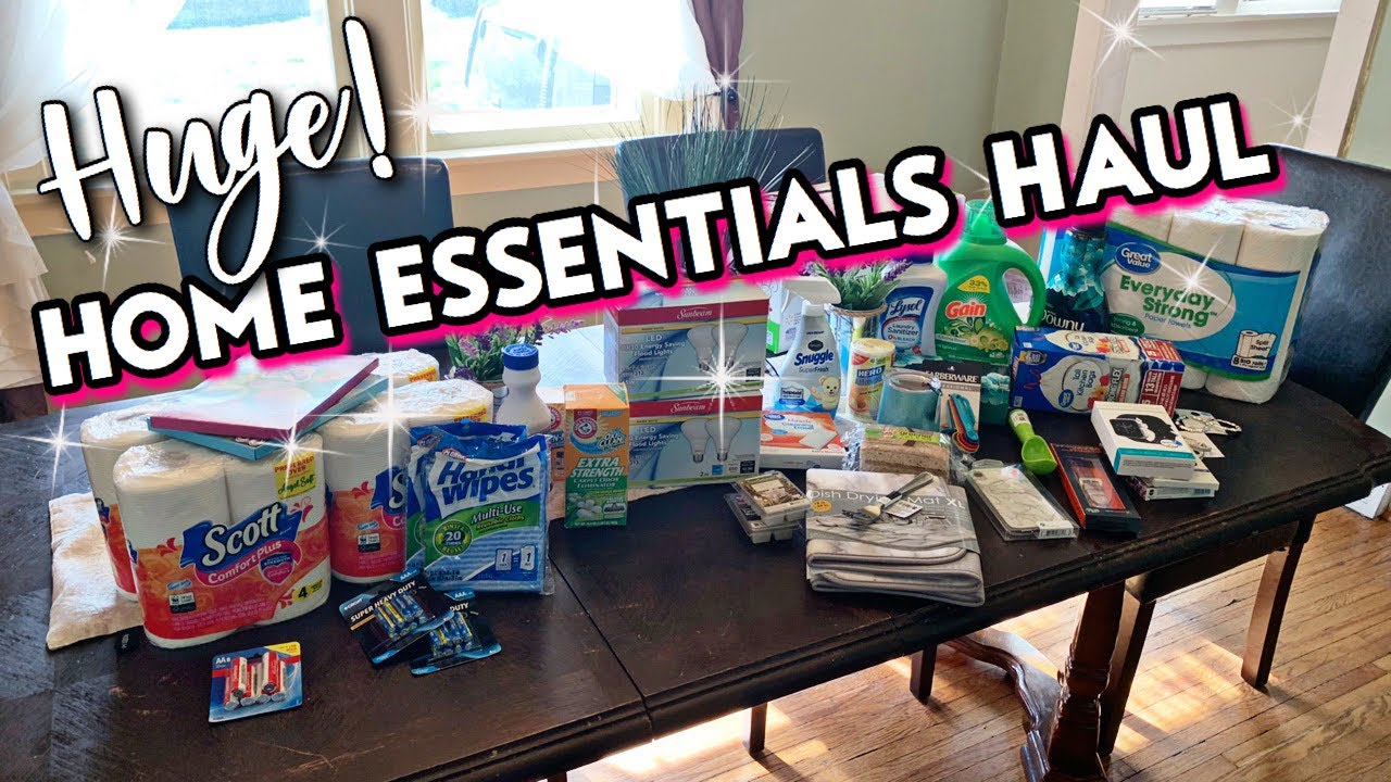 HUGE HOME ESSENTIALS HAUL 2019 | WALMART +  DOLLAR TREE | CLEANING & HOUSEHOLD ITEMS