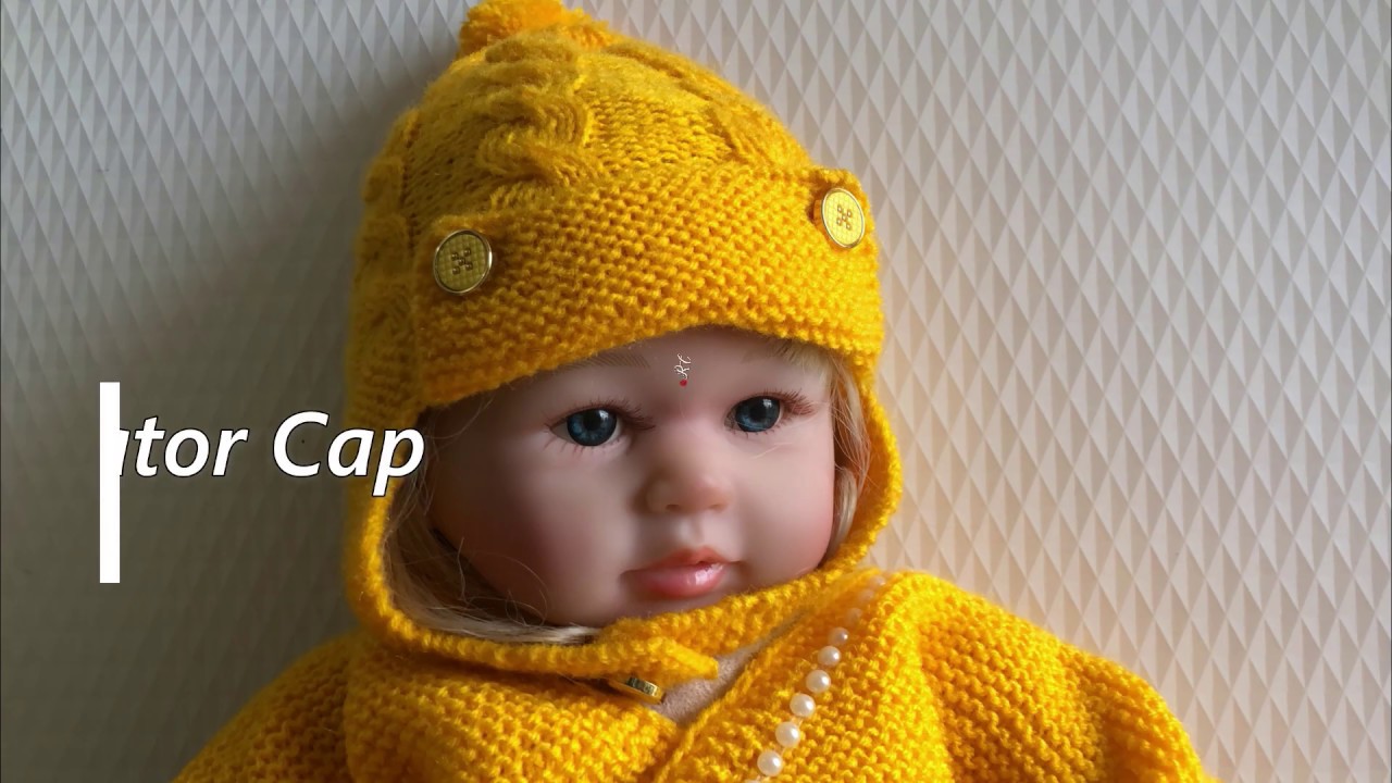 Knitting beautiful Aviator Cap