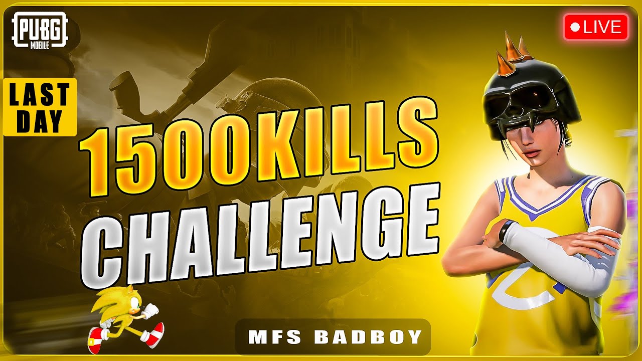 LIVE 🔴 THE ENDGAME 🔥 Final Day of 1500 KILLS CHALLENGE | PUBG Mobile / BGMI