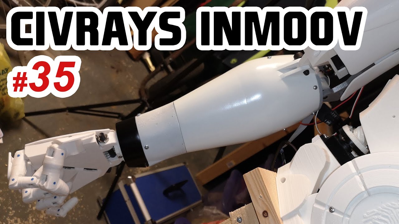 Civrays InMoov - Right forearm attached