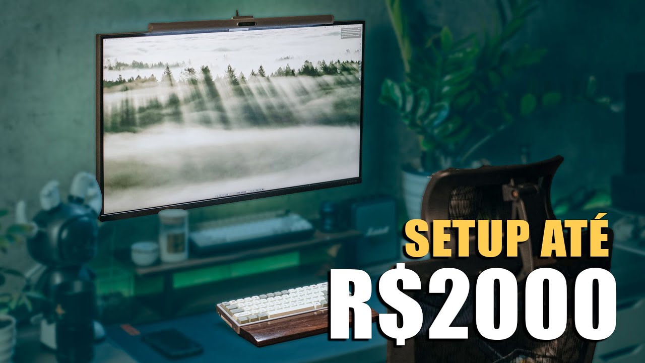 Montei um SETUP de TRABALHO gastando só R$2.000 (considerando o NOTEBOOK!)