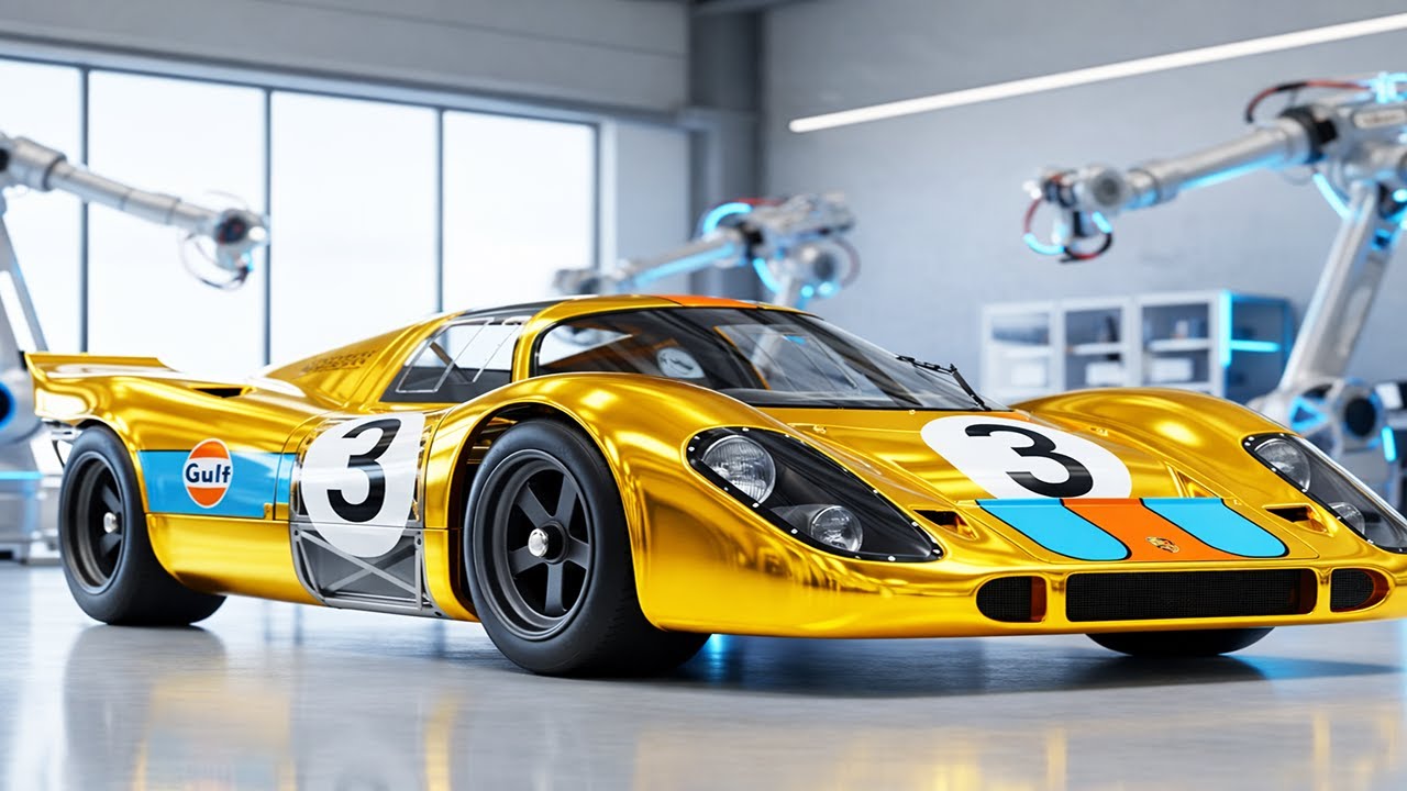 Manufacturing the Porsche 917 K Gulf Livery: Titanium Frame & Liquid 24k Gold Finish