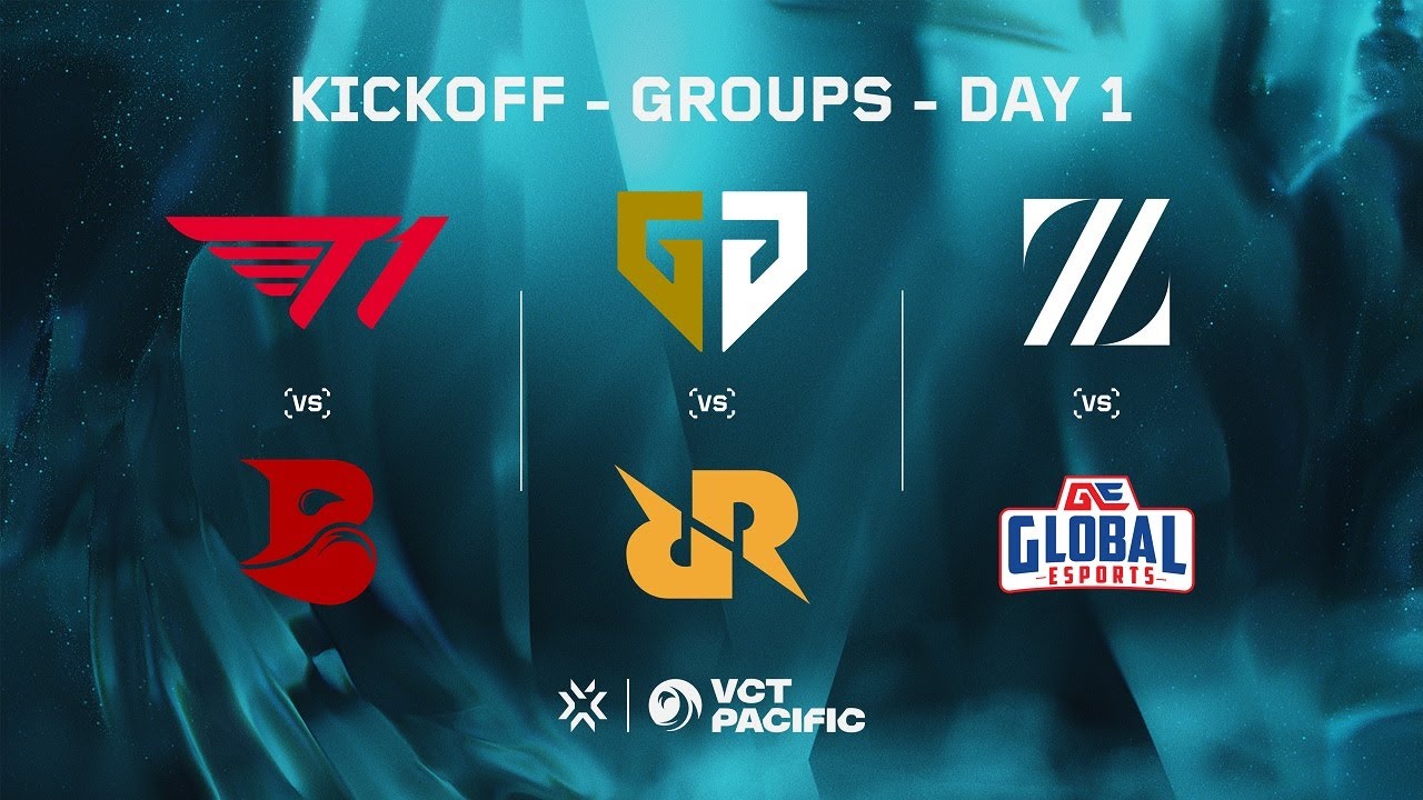 T1 vs. BLD / GEN vs. RRQㅡ VCT 퍼시픽 킥오프 ㅡ 그룹 스테이지 ㅡ Day 1
