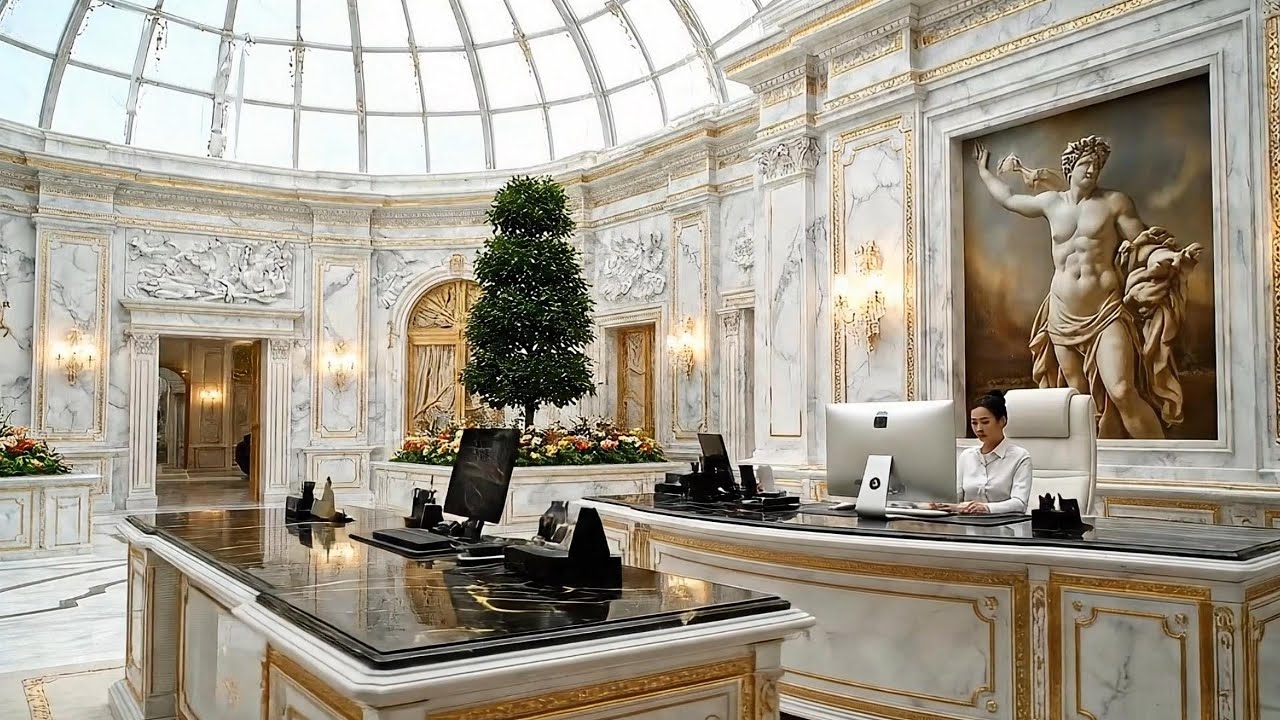 Luxurious Baroque Castle Tour | Infinity Pool, White Marble & Magnificence | Dream Home AI.