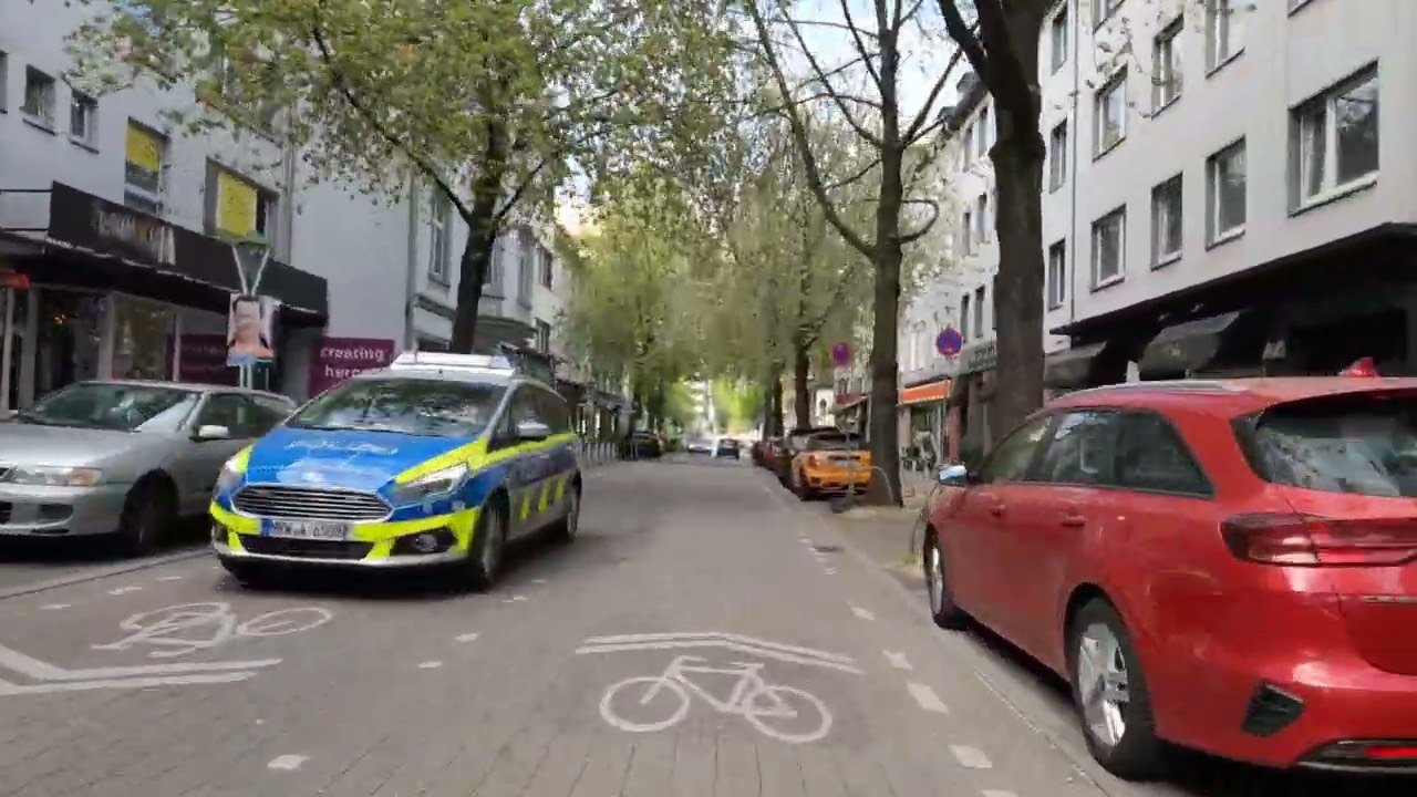 4K - Virtual Roadsurfing - Rüttenscheider Straße, Essen, Germany