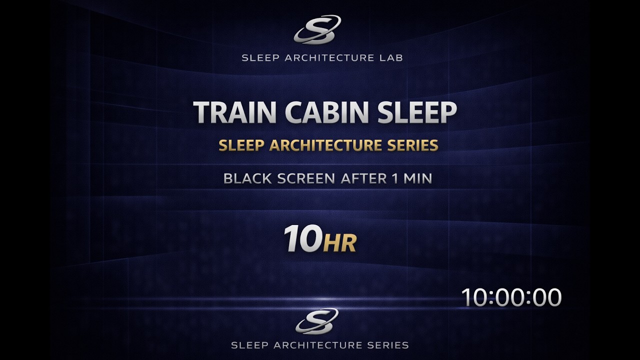 Train Cabin Noise for Deep Sleep (10 Hours) | Black Screen After 1 Minute