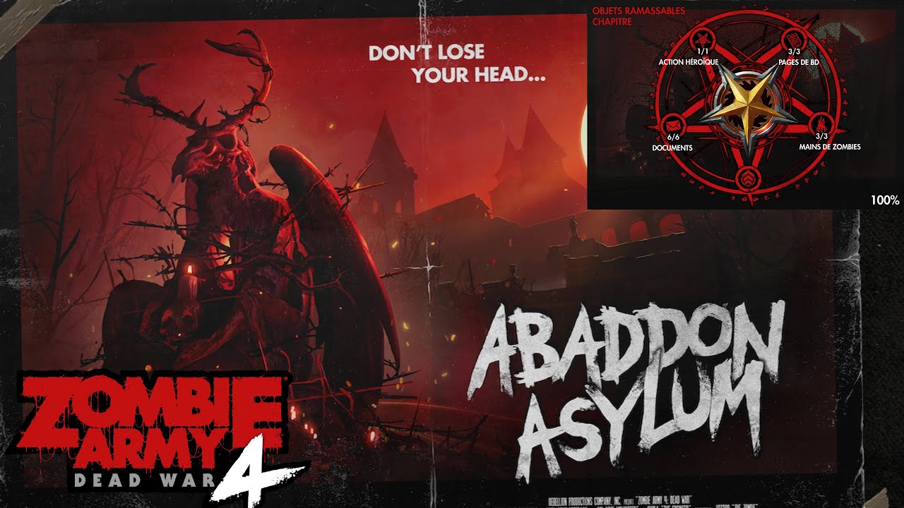 ZOMBIE ARMY 4: TOUTES LES ACTIONS HÉROÏQUES 1 + 1 - ASYLE D'ABADDON: L'ANGE & LE BARON