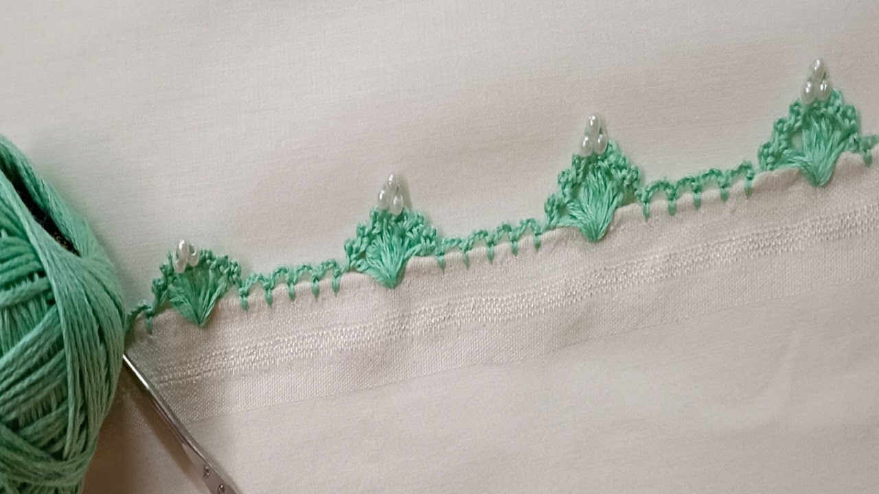 Easy dupatta neck and sleeves crochet lace pattern/ asani se banaye gale aur aastin pe qureshia lace