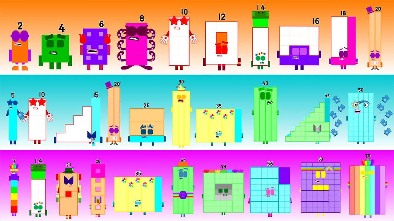 Jolly Numberblocks Band Retro 2 + 5 = 7 (версия Band)