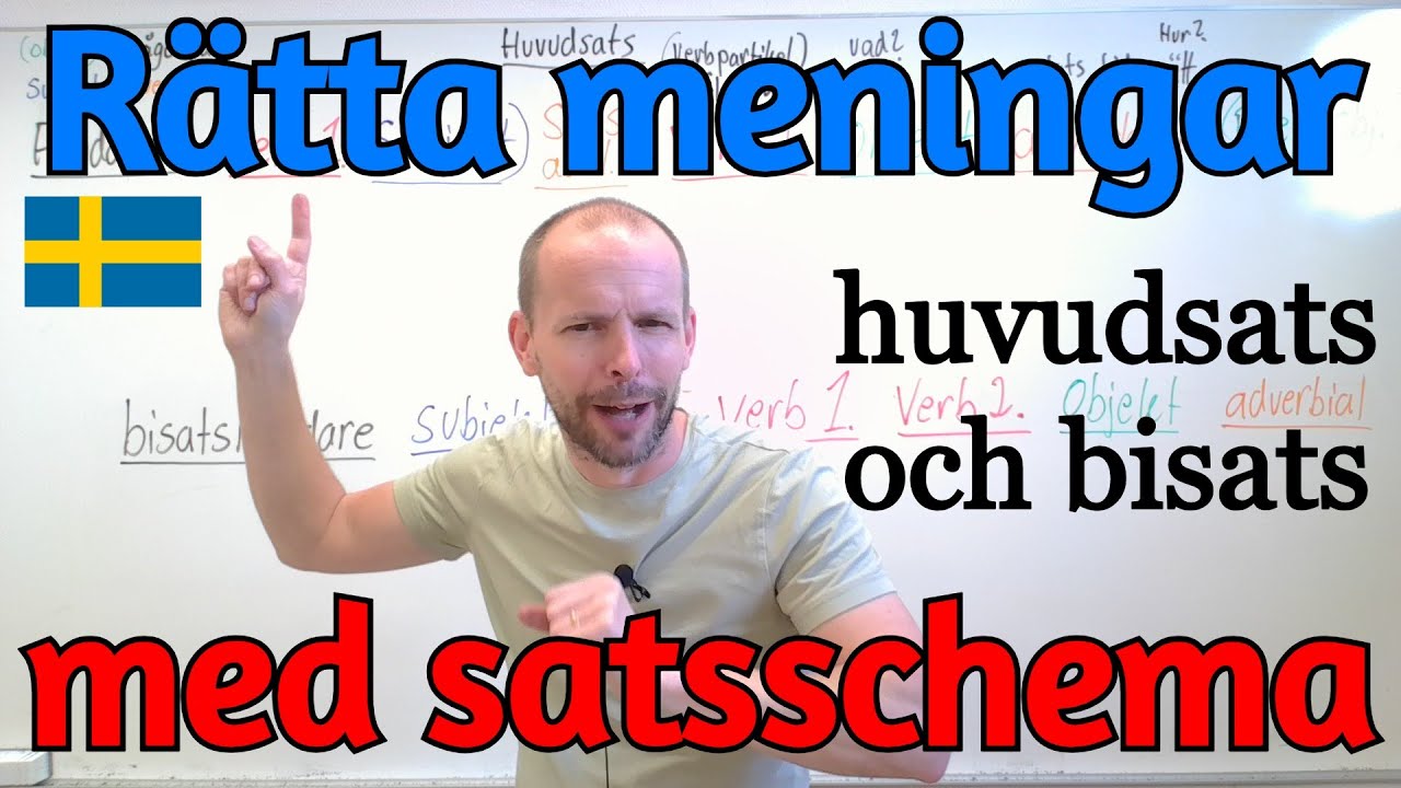 Rätta meningar med satsschema (huvudsats, bisats och ordföljd) SFI