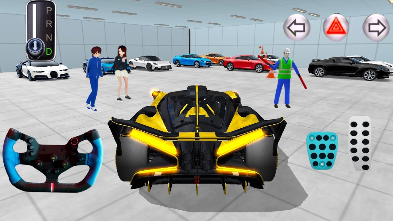 “🚗Bugatti Racing Car Parking at Car Shed & Rest Area! 😳🏎️ | 3D Driving Class Android Gameplay”