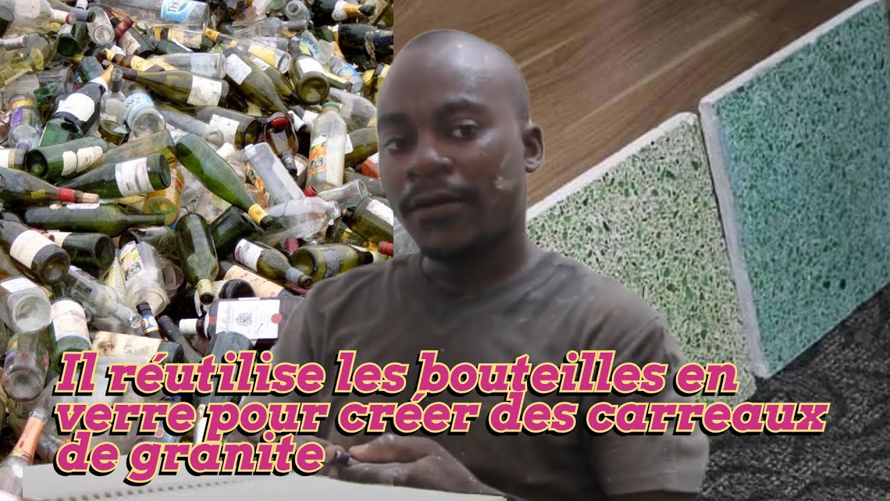 Il réutilise les bouteilles en verre pour créer des carreaux de granite en Côte d'Ivoire