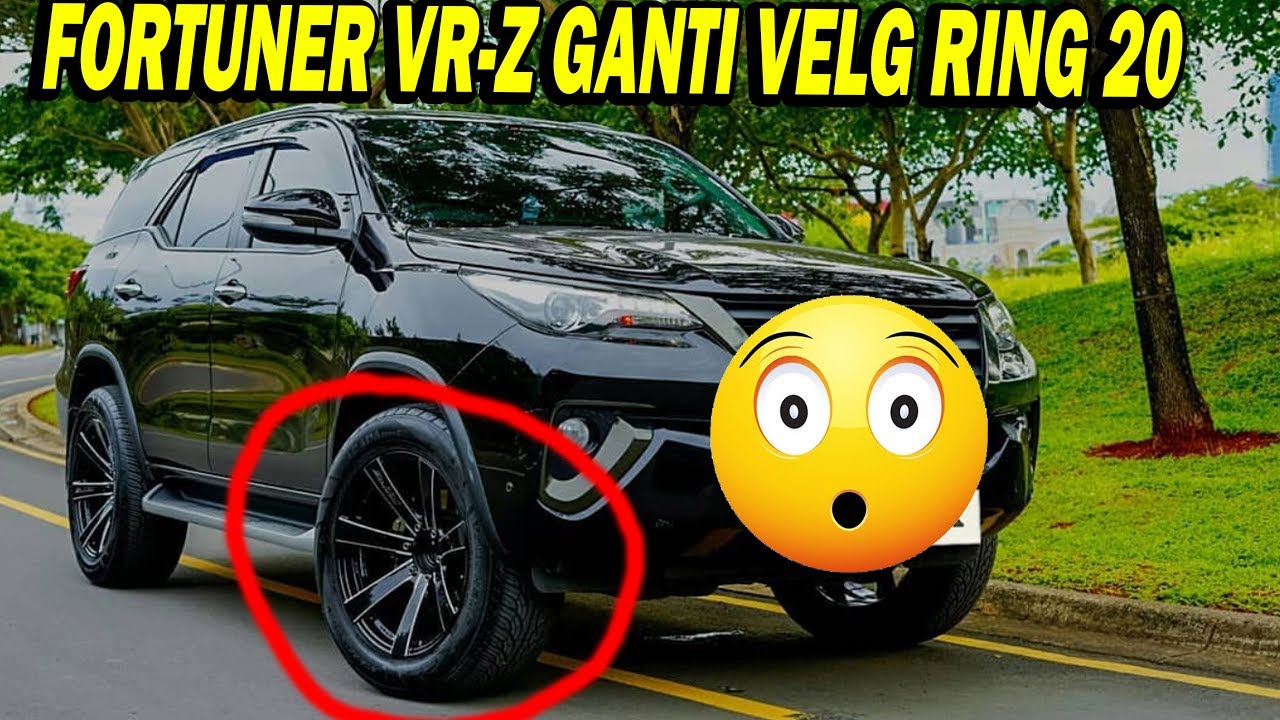 Modifikasi Toyota Fortuner VRZ Pakai Velg Lenso RTG Ring 20 Black Laser