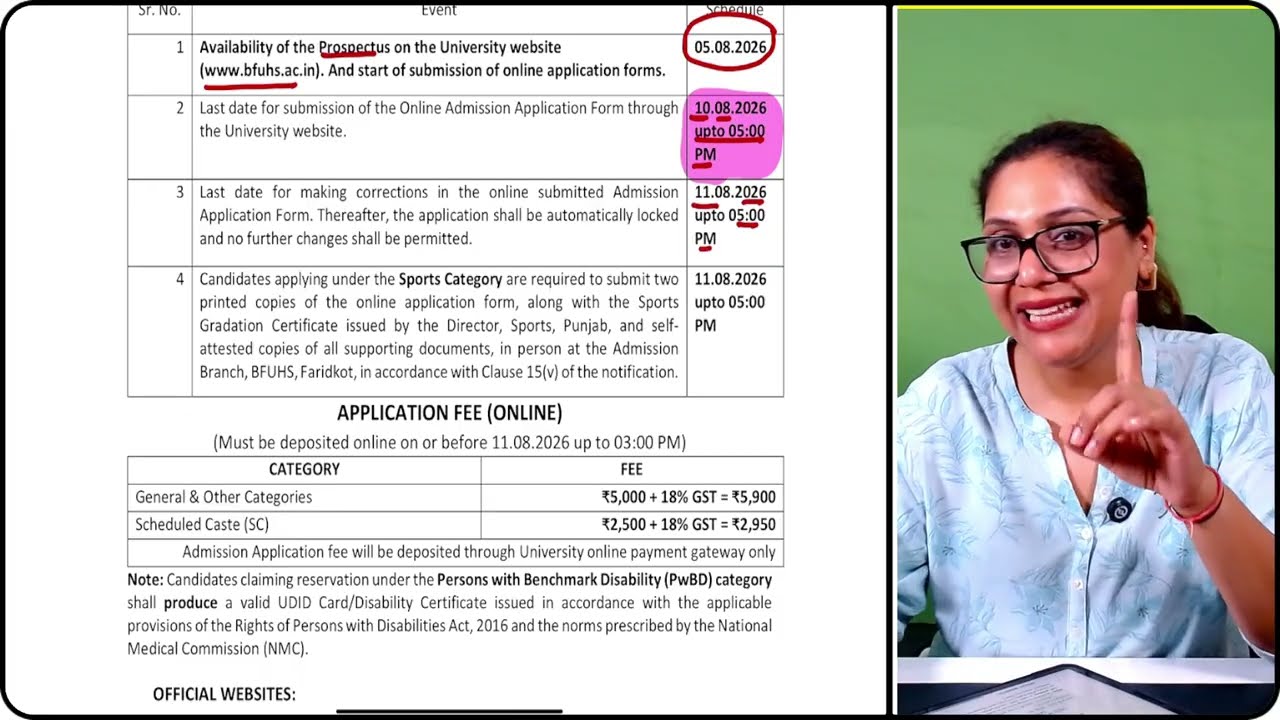 Punjab NEET UG 2026 Counselling Schedule Out: Complete BFUHS Registration Guide
