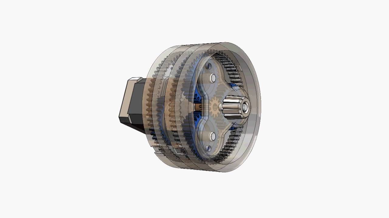 Two-Stage Planetary Gear Animation in SolidWorks