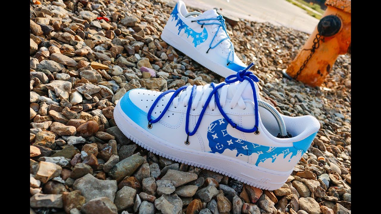 ( Custom Shoes )  I Off White Inspired Air Force 1 I  Angelus paints