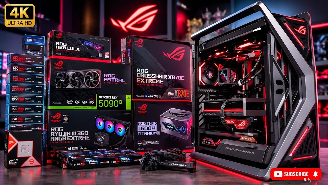 DREAM ASUS ROG ASTRAL RTX 5090 GAMING PC BUILD | RYZEN 9 9950X3D | ASUS ROG Hyperion GR701