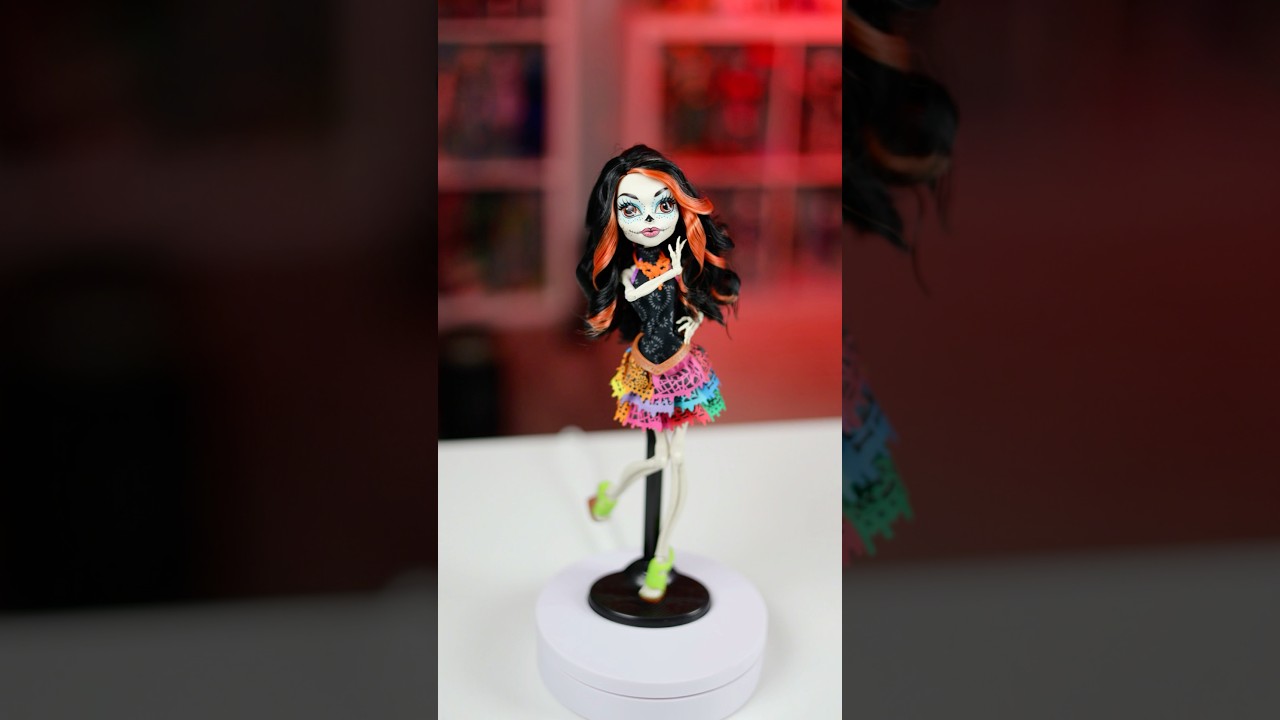 Monster High Skelita Calaveras Hair day! 🧡 #monsterhigh #dolls #doll #monsterhighcollection