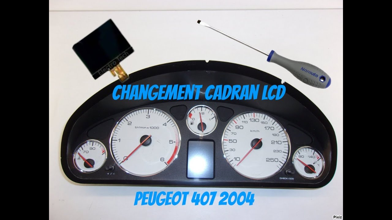 La maladie d’ecran compteur peugeot 407 lcd de compteur VDO