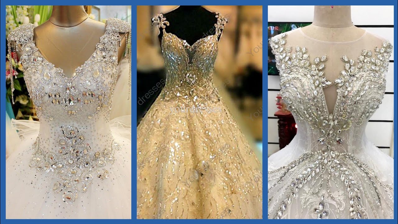 stylish beads work evening gowns dresses style 2019