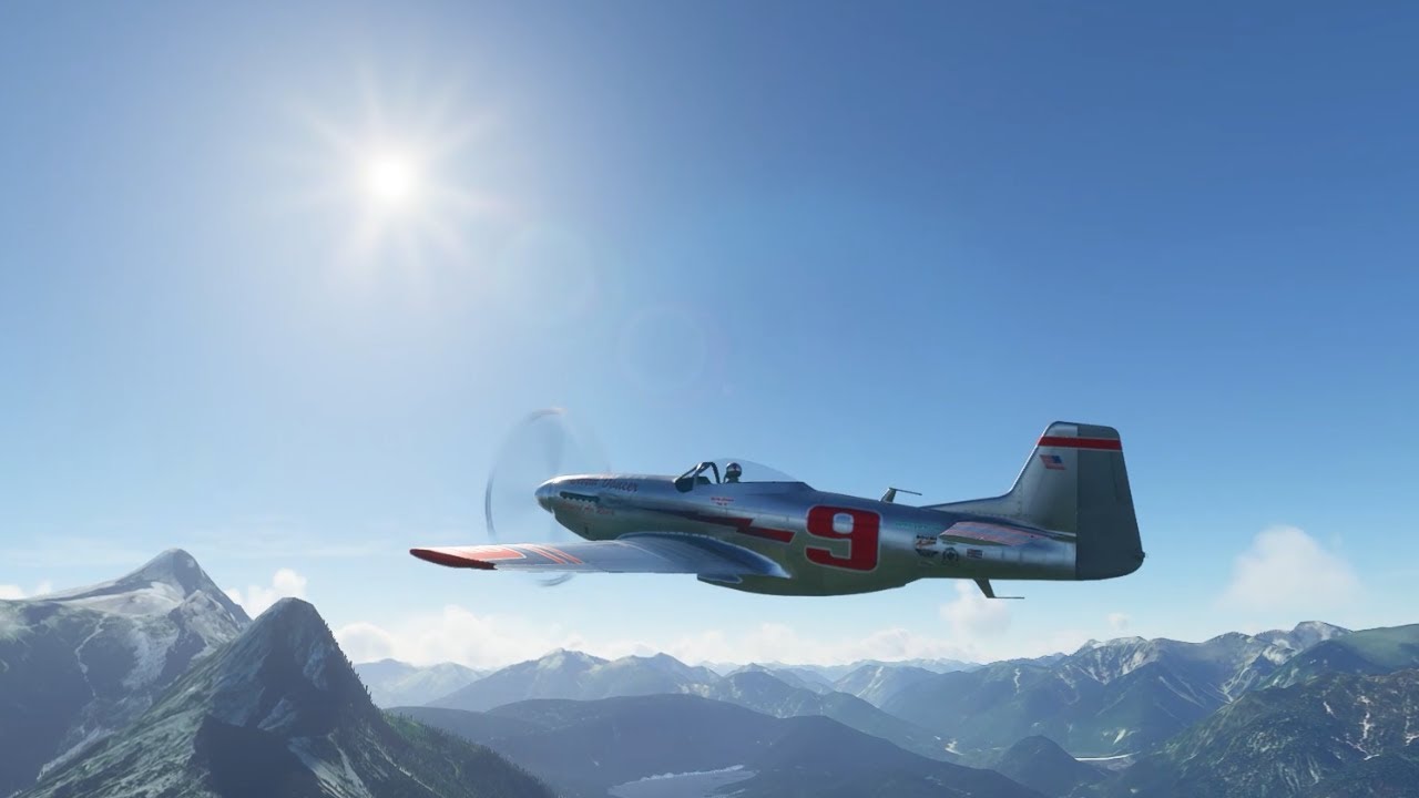Flight Simulator 2020 P51 Mustang BEAUTIFUL SOUND through the ALPS [4K]