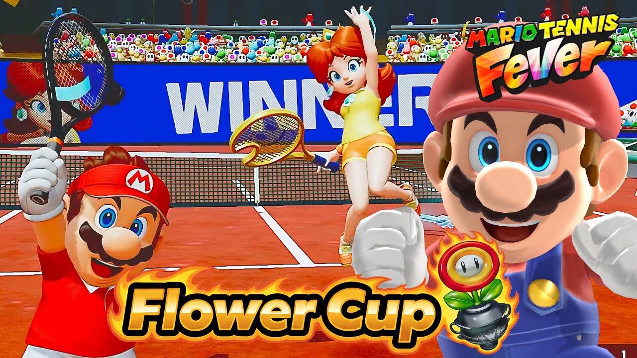 Mario Tennis Fever Mario & Daisy - Flower Cup (Bullet Bill Racket & Swerve Racket)