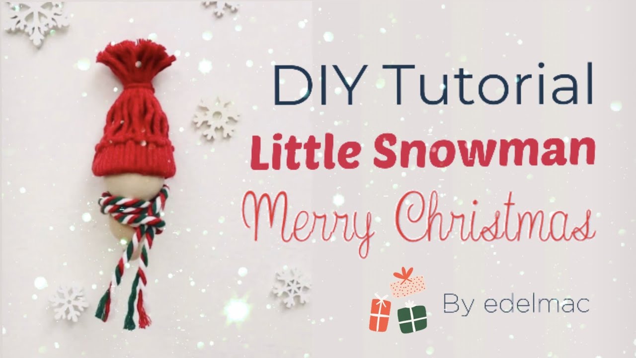 DIY Tutorial Easy to Make Little Snowman Accessories Christmas Tree Ornament Macrame Wall Hanging