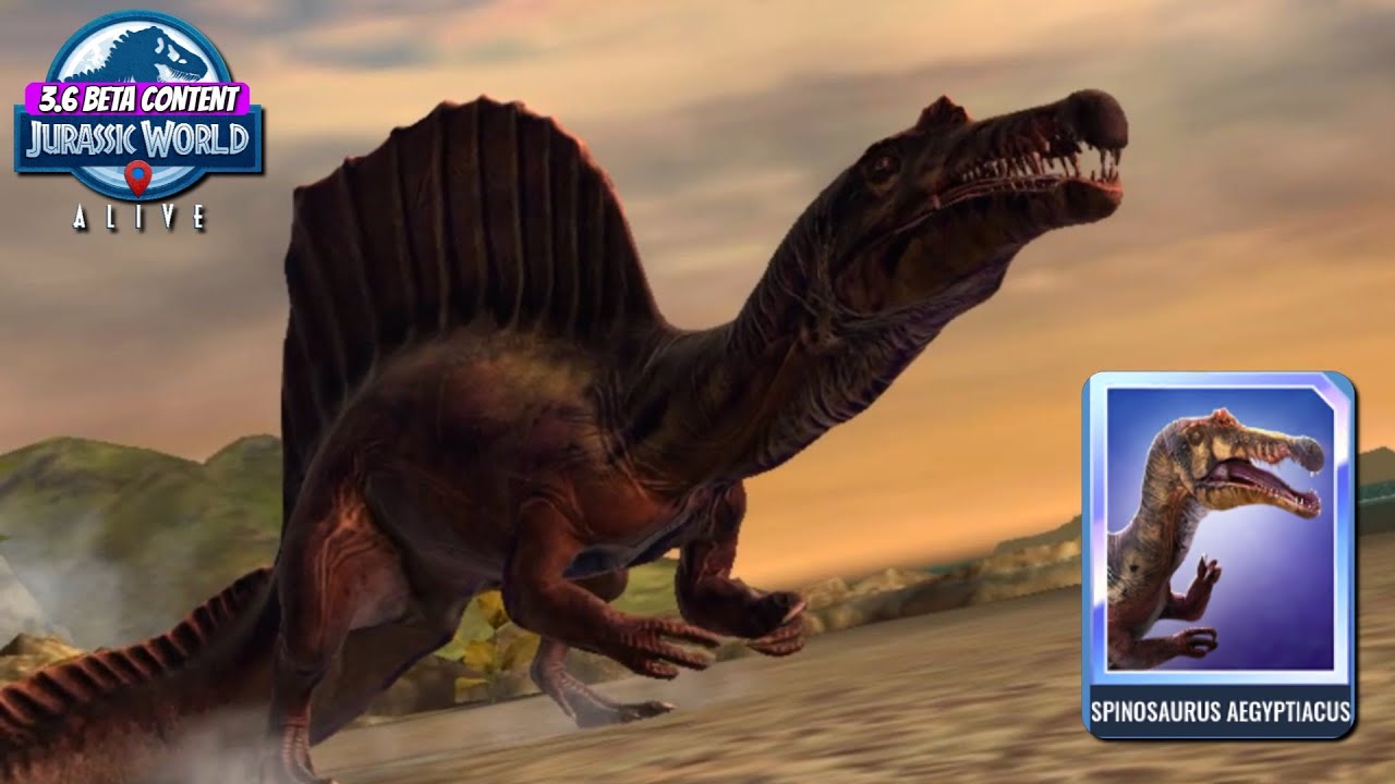SPINOSAURUS AEGYPTIACUS Omega Level 30- FIRST LOOK! Jurassic World Alive beta
