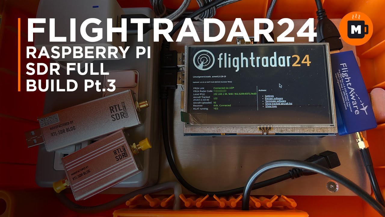 Полная сборка FlightRadar24 на Raspberry Pi и SDR-донглах. Система ADS-B для бортового радара, ча...