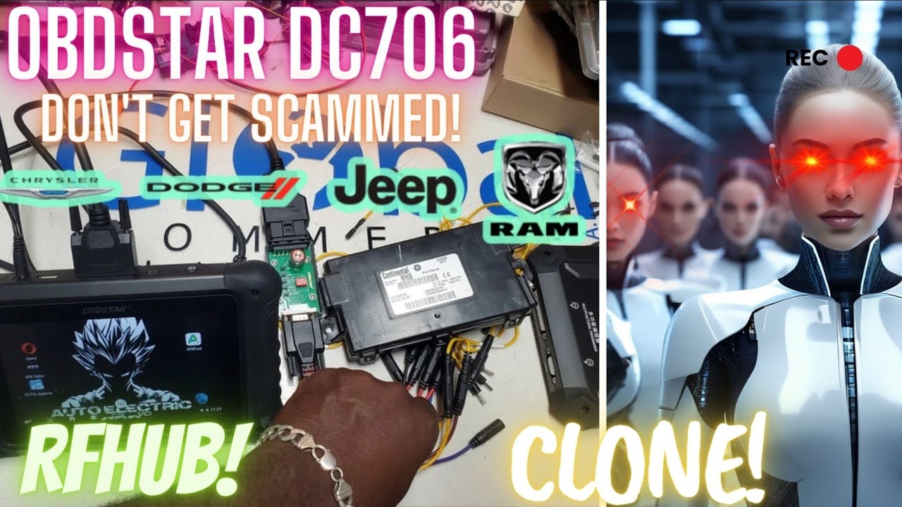 OBDSTAR DC706 Clone RFHUB Security Module from Dodge, Jeep,  Chrysler, Fiat, EASY!
