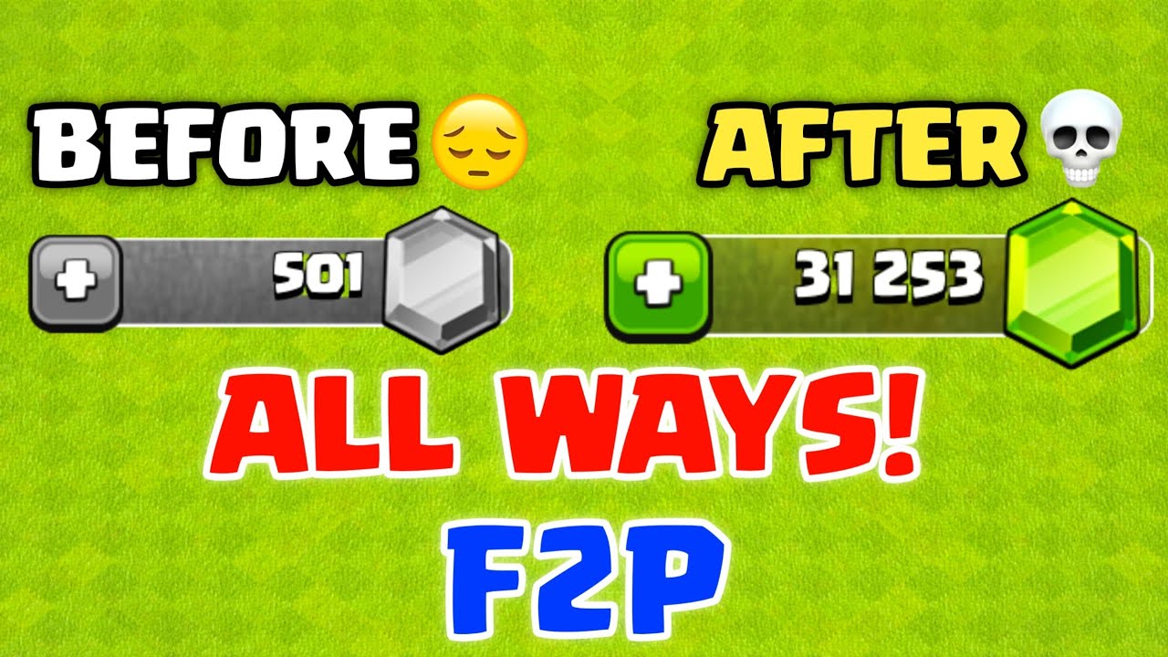 0 TO 31,000+ GEMS SECRET REVEALED AS F2P PLAYER IN COC.......😎😎
