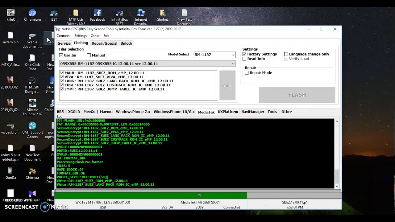 Nokia 216 RM-1187 contac service after flash 100% fix