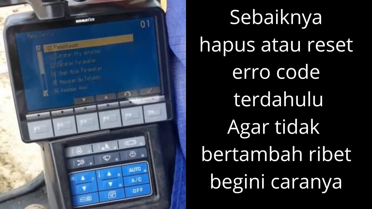 Cara menghapus  reset ulang erro code komatsu pc200-8
