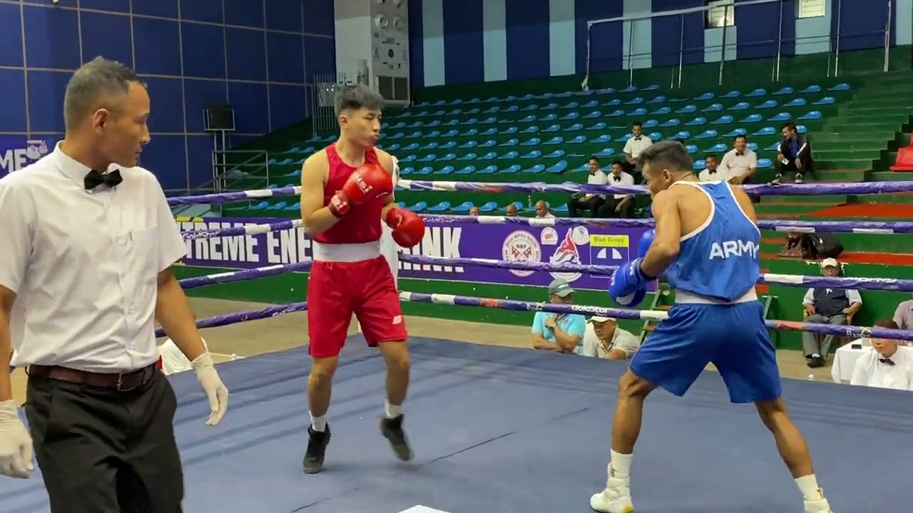 Army v/s bajmatipradesh boxing champions 60 kg Nitesh / wangdi #boxing Nepal #boxing 