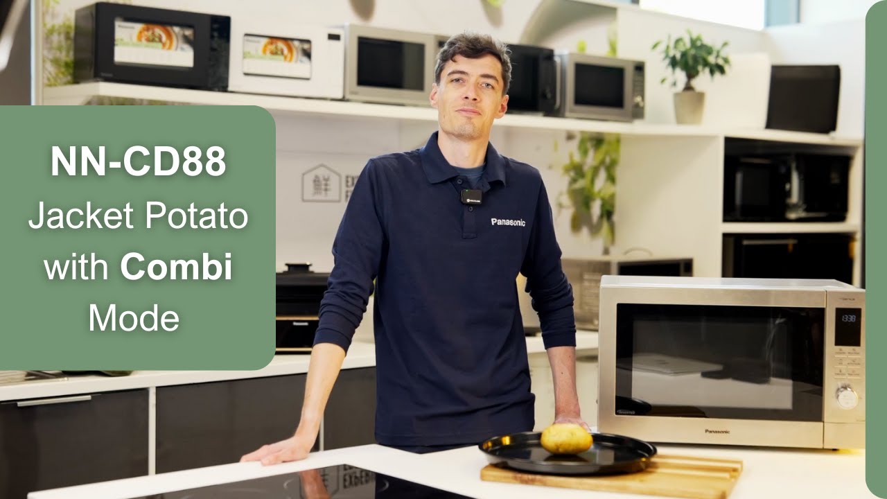 Making a jacket potato with the Combi mode on the Panasonic NN-CD88 microwave
