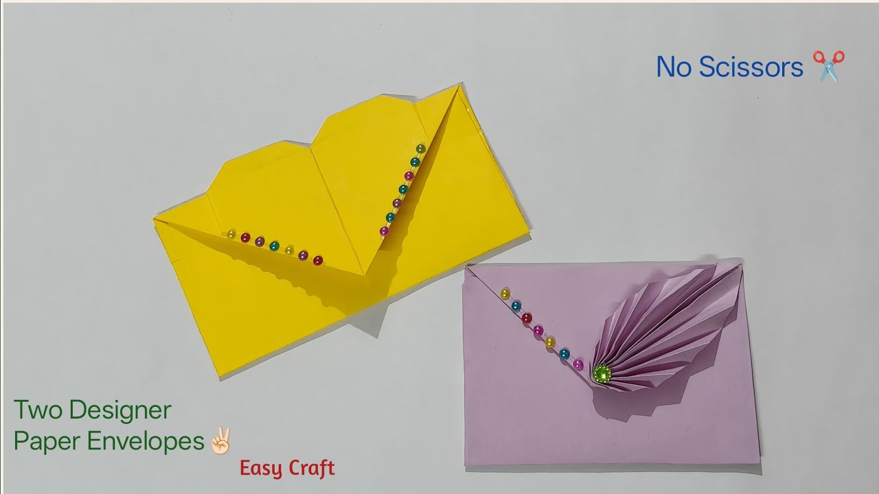 How To Make Paper Envelopes Easy Tutorial | DIY Origami Designer Fancy Paper Envelope Making #diy 
