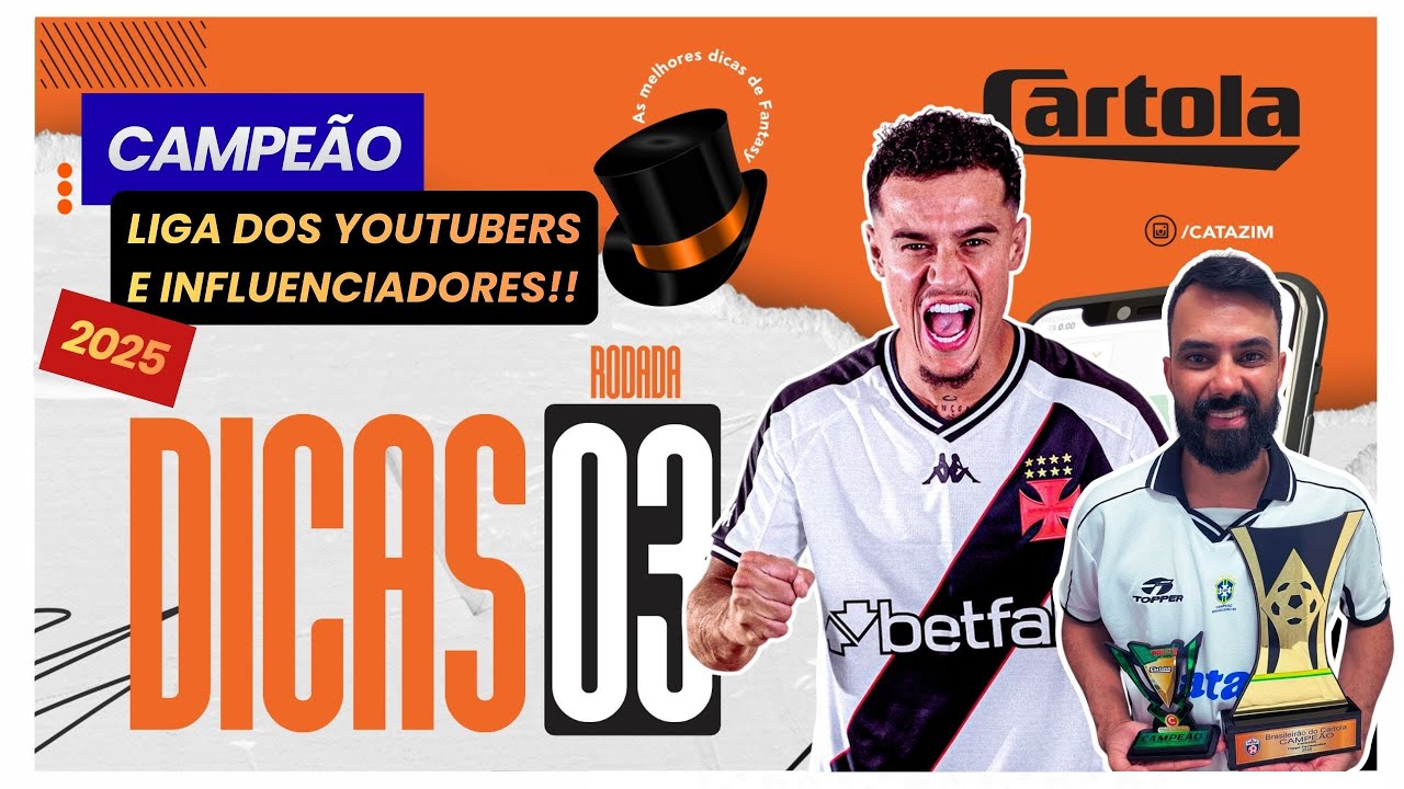 CAMPEÃO DA LIGA DOS YOUTUBERS 2025 | LIVE DE FECHAMENTO DA 3º RODADA CARTOLA 2026🎩