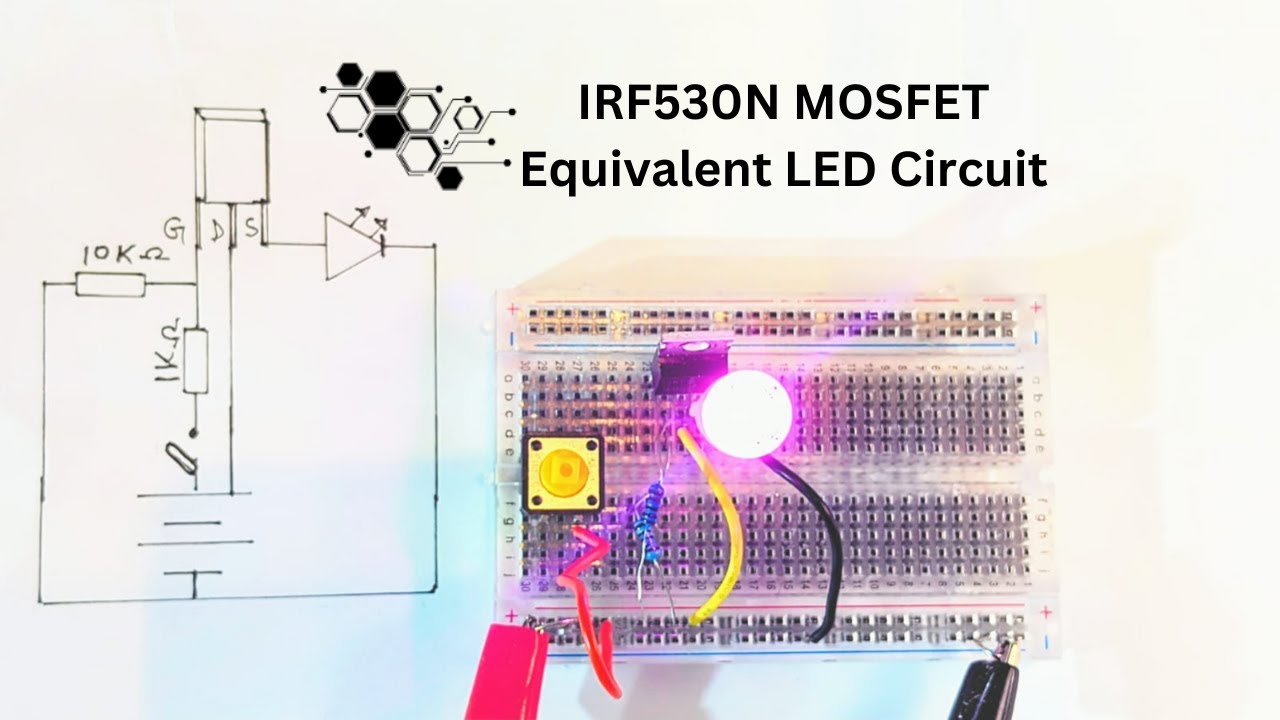 IRF530, BUZ20, MTP12N10E, RFP12N10, IRF641, IRF642, IRFB4620, IRFB5620 || Схема MOSFET-светодиода